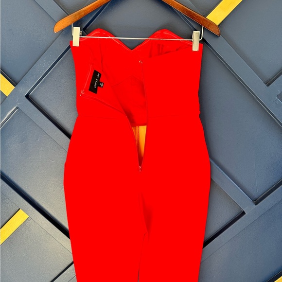 Adelyn Rae red strapless jumpsuit - Picture 8 of 8